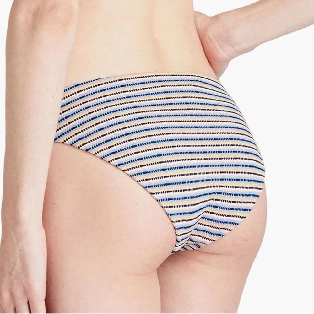 ONIA Lily striped mid-rise bikini briefs